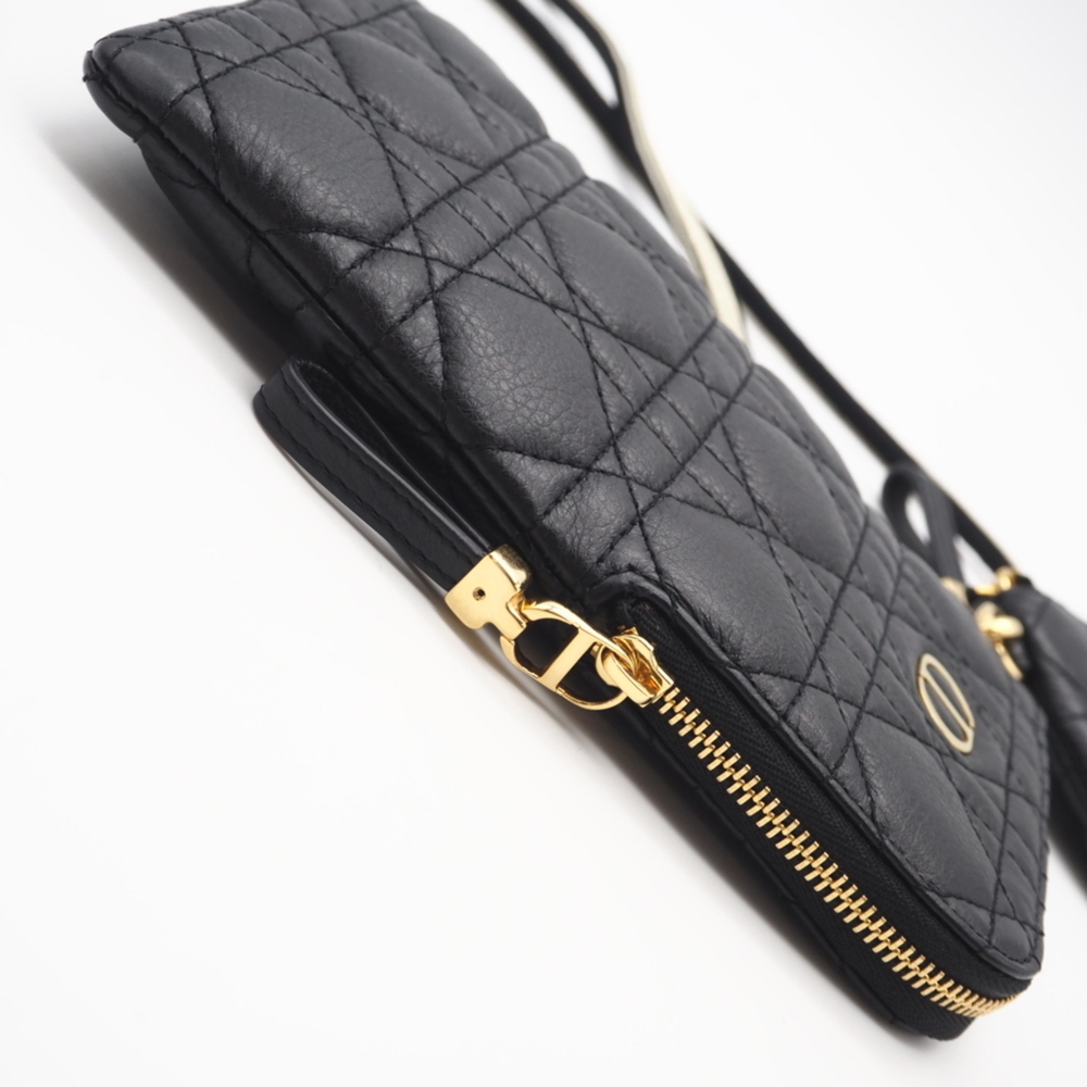 Christian Dior Caro Multifunction Cannage Pouch Shoulder Bag S5036UWHC Black ... - Picture 7 of 15